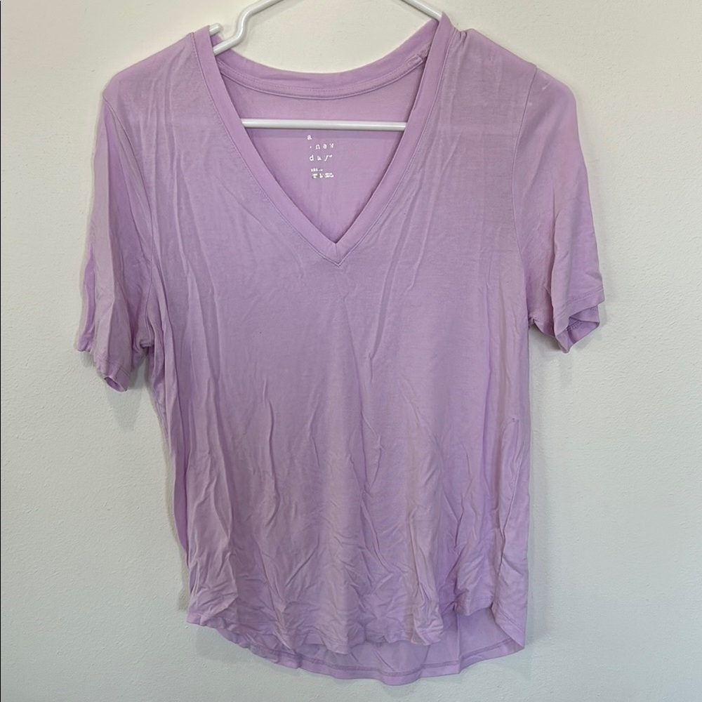 Lavender V-Neck Women's Top